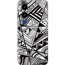 Nurdic Tecno Pova 4 Pro Uyumlu Kılıf Silikon Desenli Resimli Kapak Siyah/beyaz