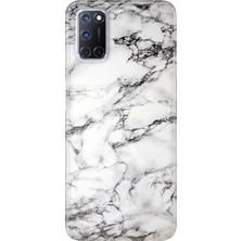 Nurdic Oppo A52 A72 A92 Uyumlu Kılıf Silikon Desenli Resimli Kapak Banyo Mermer