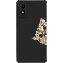 Nurdic Tcl 303 Kılıf Silikon Desenli Resimli Uv Kapak Cat Look