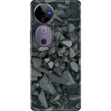 Nurdic Vivo V40 5g Kılıf Vivo V40 Desenli Silikon Baskılı Broken
