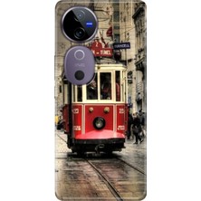 Nurdic Vivo V40 5g Kılıf Vivo V40 Desenli Silikon Baskılı Istiklal Taksim