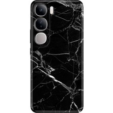 Nurdic Vivo V40 Lite Kılıf V40 Lite Desenli Tpu Silikon Baskılı Mermer Siyah