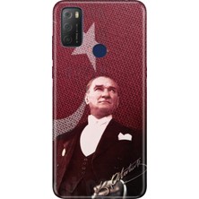 Nurdic Tcl 20E Kılıf 0.4mm Silikon Desenli M.k Atatürk