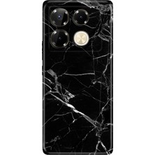 Nurdic Infinix Note 40 Pro 5g Kılıf Kapak Renkli Silikon Baskılı Tpu Mermer Siyah
