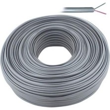 Zibox Lan LN-TEL44 Gri 2'li Flat Köken 100 Metre Telefon Kablosu