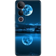 Nurdic Vivo V50 Lite 5g Kılıf Renkli Silikon Baskılı Tpu Dolunay Deniz