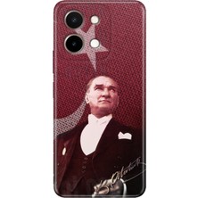 Nurdic Vivo Y28 Uyumlu Kılıf Silikon Desenli VIVOY28 Baskılı M.k Atatürk