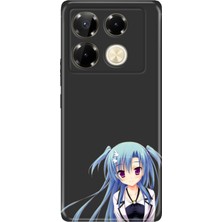 Nurdic Infinix Note 40 Pro 5g Kılıf Dekoratif Silikon Baskılı Kapak Mavi Anime Kız