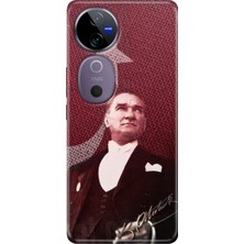 Nurdic Vivo V40 5g Kılıf Vivo V40 Desenli Silikon Baskılı M.k Atatürk