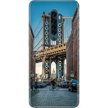 Nurdic Oppo Reno 2z Pure Modern Desenli Silikon Uyumlu Kılıf Brooklyn Köprüsü