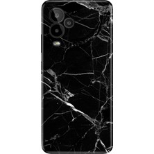 Nurdic General Mobile Gm 24 Pro Uyumlu Kılıf Silikon Desenli Resimli Kapak Mermer Siyah