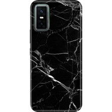 Nurdic Infınıx GT30 Pro Kılıf Renkli Silikon Baskılı Tpu Mermer Siyah