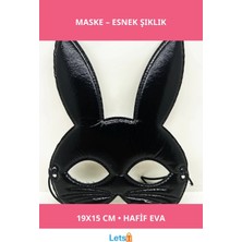 Letsii Siyah Renk Kumaş Eva Tavşan Maskesi Esnek ve Rahat Kullanım