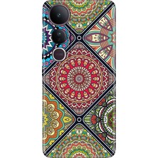 Nurdic Vivo V50 Lite 5g Kılıf Dekoratif Silikon Baskılı Kapak Mvp Mandala
