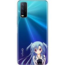 Nurdic Vivo Y11S Y20 Y20S Uyumlu Kılıf Desenli Baskılı Silikon Mavi Anime Kız
