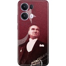 Nurdic Oppo Reno 13 Pro Kılıf Oppo Renkli Silikon Baskılı Tpu M.k Atatürk