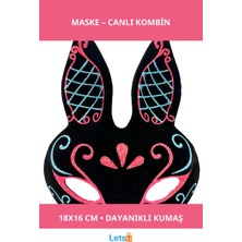 Letsii Yumuşak Siyah Mavi Kırmızı Tavşan Maskesi