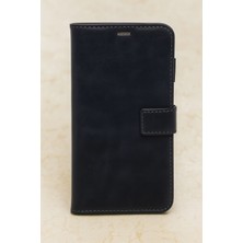 Nurdic Xiaomi Redmi Note 10 5g Kılıf %100 Hakiki Deri Kapaklı Kartlıklı Standlı Lacivert