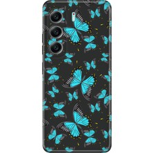 Nurdic Tecno Camon 40 Kılıf Renkli Silikon Baskılı Tpu Mavi Kelebek