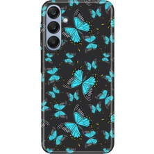 Nurdic Samsung Galaxy S25 Fe Kılıf Renkli Silikon Baskılı Tpu Mavi Kelebek