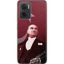 Nurdic Xiaomi Redmi Note 11E Kılıf 0.4mm Silikon Desenli M.k Atatürk