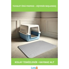 Letsii Kaymaz Dayanıklı Pvc Tuvalet Önü Paspası 52X42 cm