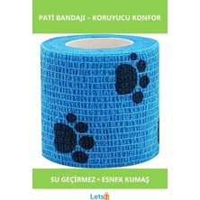 Letsii Su Geçirmez Pati Desenli Evcil Hayvan Bandajı