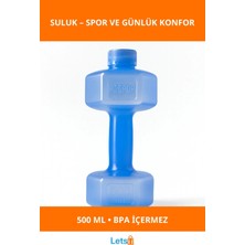 Letsii Mavi Dambıl Şeklinde Pratik 500 ml Suluk