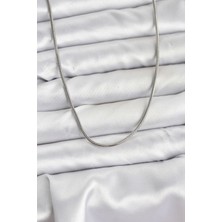 Çarşı Point 316l Çelik Zincir Gümüş Renk 60 Cm Yılan Zincir Kadın Kolye