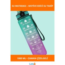 Letsii 1000 ml Günlük Motivasyon Su Matarası Ilham Verici Tasarım
