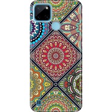 Nurdic Realme C25Y C21Y Uyumlu Kılıf 0.4mm Lazer Kesim Silikon Kapak Mvp Mandala