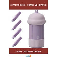 Letsii 4'ü 1 Arada Seyahat Şişesi Seti Pratik Sıkıştırılabilir