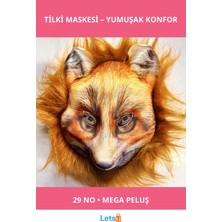 Letsii Kahverengi Peluş Saçlı Mega Boy Tilki Maskesi 29 No