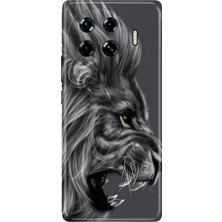 Nurdic Tecno Spark 20 Pro Plus 6.78INC Kılıf Renkli Silikon Baskılı Tpu Kara Aslan
