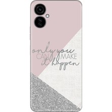 Nurdic Tecno Camon 19 Neo Kılıf 0.4mm Silikon Desenli Happen