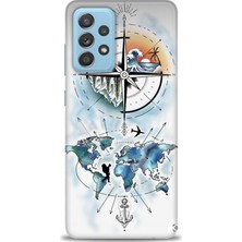 Mod Kılıf Samsung Galaxy A72 Hd Baskılı Kılıf + 9h Nano Tam Kaplayan Ekran Koruyucu 82