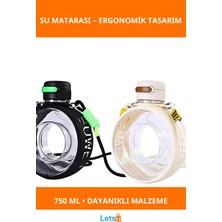 Letsii Yuvarlak Bpa Içermeyen 750 ml Su Matarası Şık ve Ergonomik