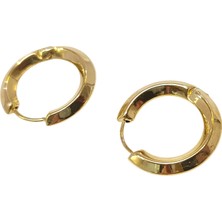 Genel 23MM Klasik Piramit Halka Küpe 14 Ayar Altın Hd Videolu