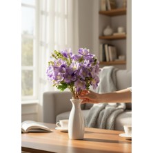 Nettenevime Yapay Çiçek Lila Yasemin Çiçeği Demeti 4 Dallı Buket 40*20CM