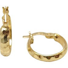 Genel 15.7mm Dövmeli Halka Küpe 14 Ayar Altın Hd Videolu