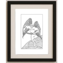 Karikatural Gheorghita Ghinea Uriasu 29X21CM Orijinal Karikatür Tablo