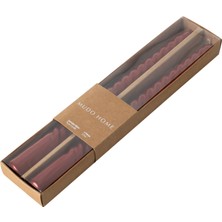 Mudo Home 2Lİ BURGULU ŞAMDAN MUM BORDO 25CM