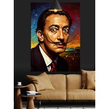 Artmeg Salvador Dali ve Bıyıkları Portre Ünlü Dekoratif Kanvas - Mdf Ahşap Tablo