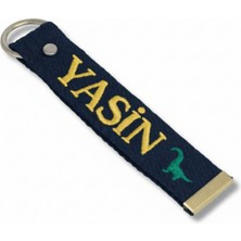Tesbihane Çelik Toka - Öğrenciye Özel Askı Etiketi - Lacivert - Dayanıklı Kumaş Üzerine Isim - Sembol Nakışlı