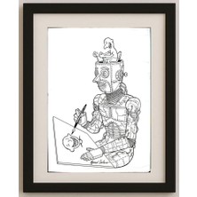 Karikatural Afonso Carlos Fernandes 29X21CM Orijinal Karikatür Tablo