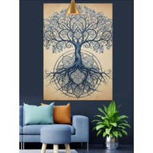 Artmeg Yaşam Ağacı Kökleri Dalları Dekoratif Kanvas - Mdf Ahşap Tablo