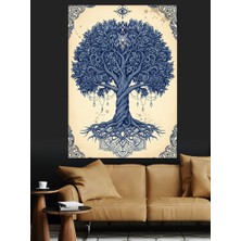 Karizma Tablo Hayat Ağacı Kökleri Illüstrasyon Dekoratif Kanvas - Mdf Ahşap Tablo