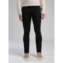 Lee Cooper Jeff Normal Bel Dar Kesim Çok Dar Paça Siyah Erkek Jean Pantolon