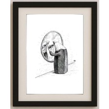 Karikatural Yuri Ochakovski 29X21CM Orijinal Karikatür Tablo