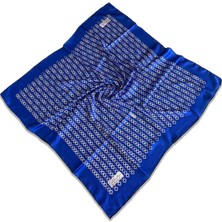 Az Hatalı Polyester La Boutique Lacivert Zincir Desen Eşarp 1866 - 08  34581